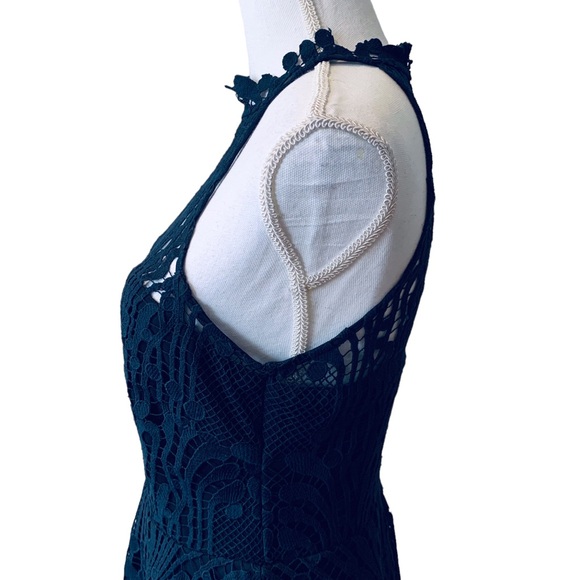 TWO SISTERS THE LABEL TARA DRESS LACE MINI DRESS IN DARK BLUE - Picture 7 of 16